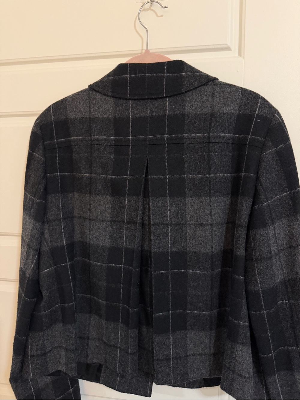 Akris Gray & Black Plaid Wool Blazer - Picture 5 of 9